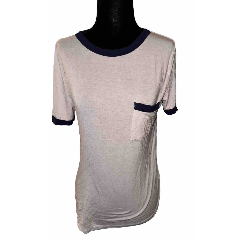 Women’s Agaci Large T-Shirt Blue & White Short Sleeve